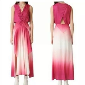 Maje Resia Ombré Maxi Dress In Pink Size US 6/ FR 38